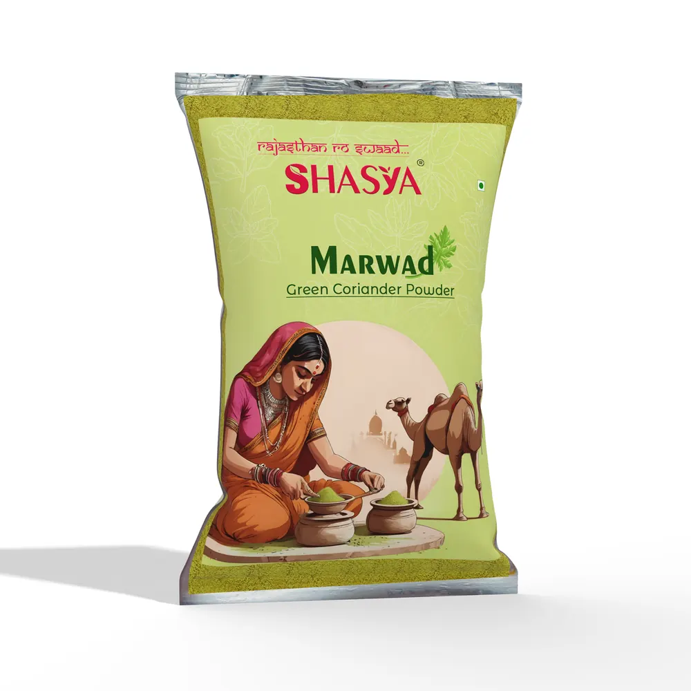 Shasya Marwad Green Coriander Powder 200 g pack front