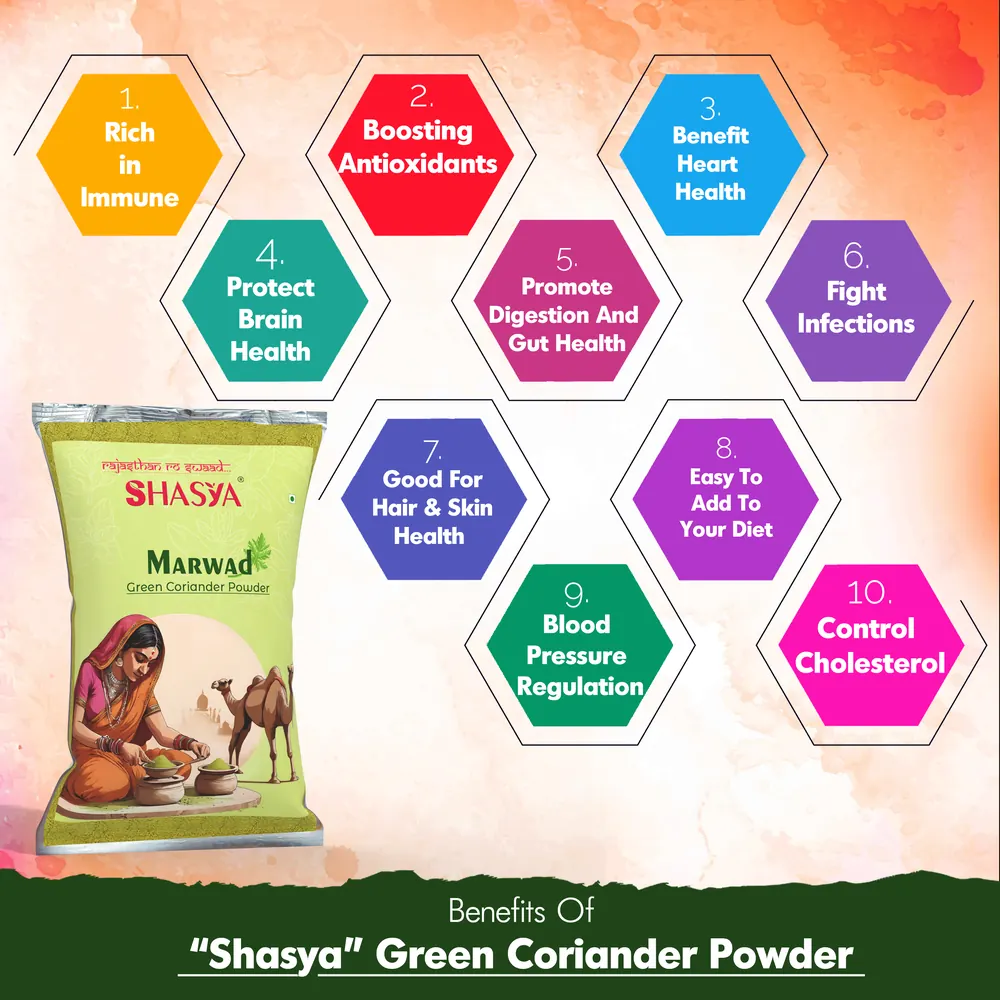 Health benefits of Shasya Marwad Green Coriander Powder