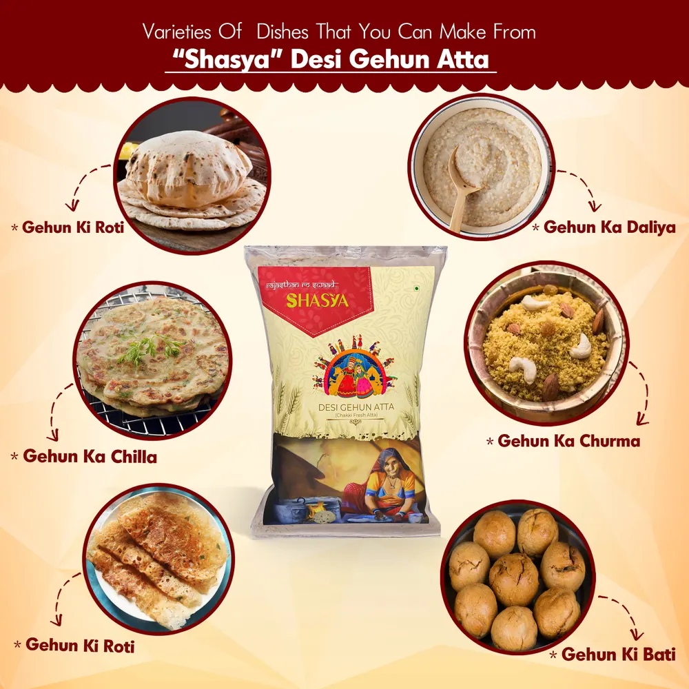 Dishes made with Shasya Desi Gehun Atta