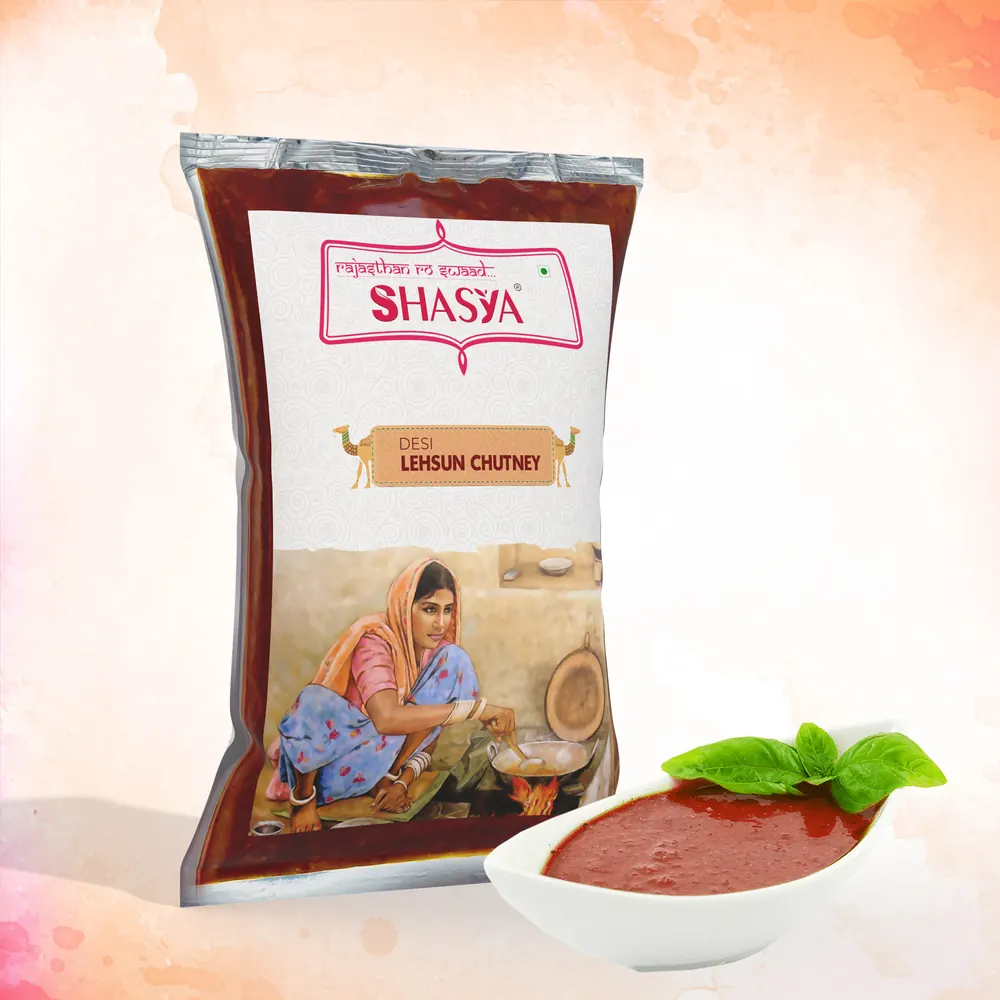Shasya Desi Lehsun Chutney with the product