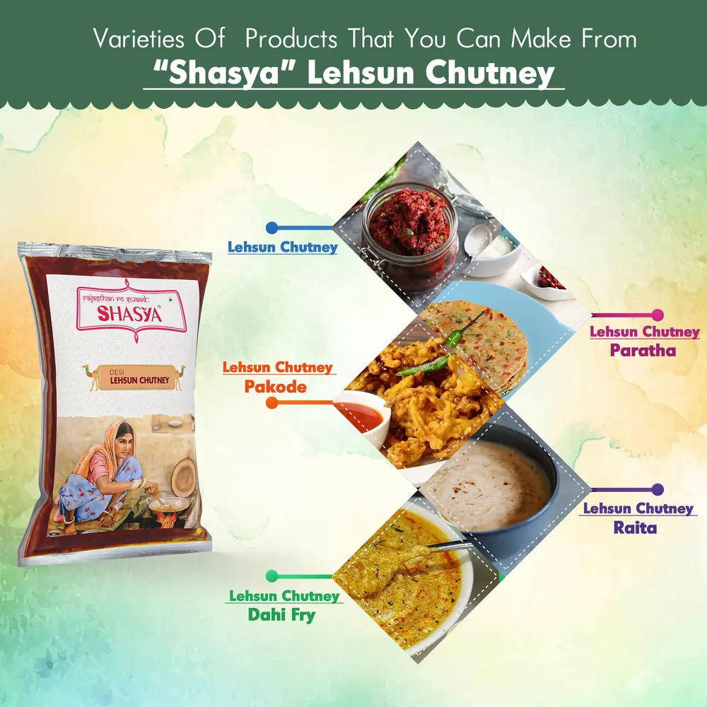 Dishes made with Shasya Desi Lehsun Chutney